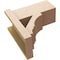 Ekena Millwork 8-in W x 16-in D x 16-in H Balboa Block Rough Cedar Woodgrain TimberThane Outlooker, Primed Tan OUTUR080X16X16BOA44RCPR - alternate 4